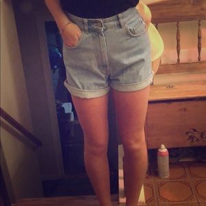 ZARA high-waisted denim shorts